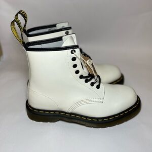 Dr. Martens White Lace Up Boots